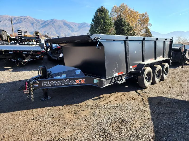 2026 RawMaxx 16' LPX Triple 21K with 44" Sides Dump Trailer