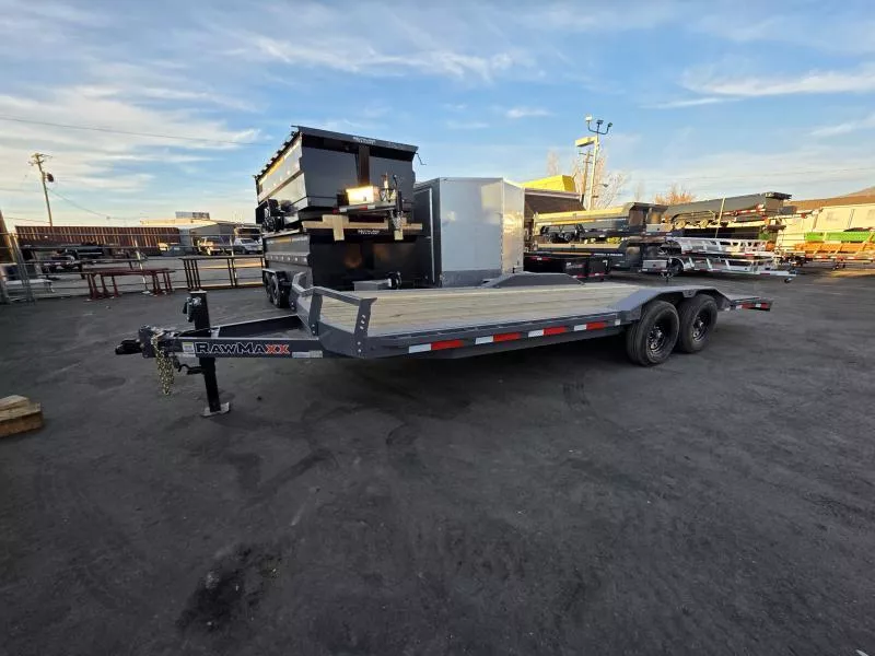 2026 RawMaxx 8.5X22 ECX Car Hauler Flatdeck Equipment Trailer