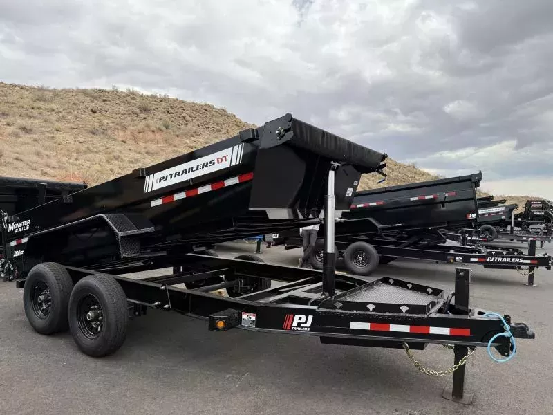  PJ Trailers 7X14 14K DT1 LOWPRO TELESCOPIC Dump Trailer