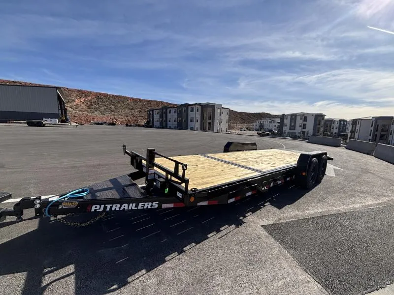 2026 PJ Trailers 7X22 6" CHANNEL/TILT 14PLY/BLACK/EQUIPMENT TRAILER Equipment Trailer
