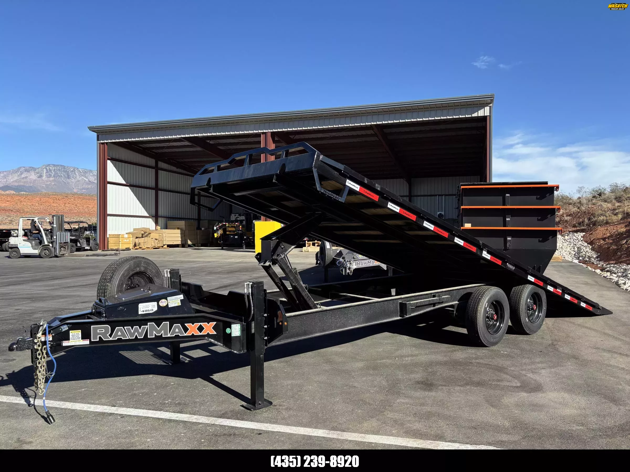 RawMaxx 8.5X24 20K DTX DECKOVER TILT Equipment Trailer | Wasatch