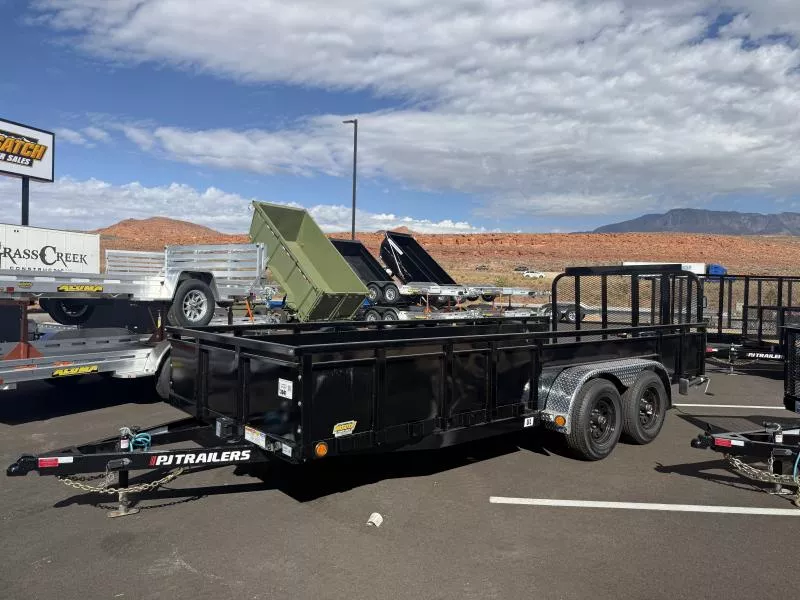 PJ Trailers 7X18 10K TANDEM CHANNEL LANDSCAPE Utility Trailer