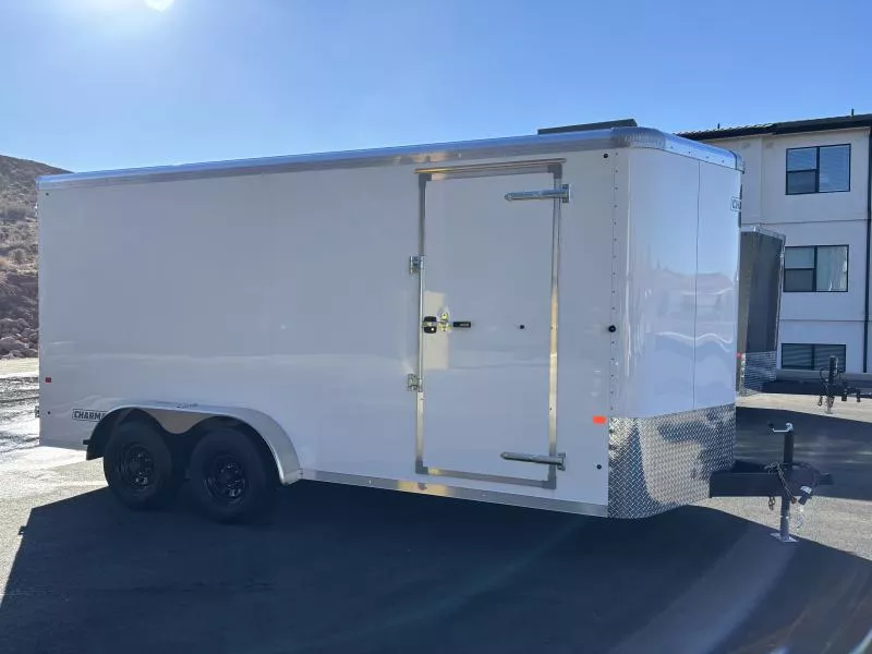 2026 Charmac Trailers 7X16 STANDARD DUTYV-60CARGO /RAMP/10K/7"TALL/WHITE Cargo / Enclosed Trailer