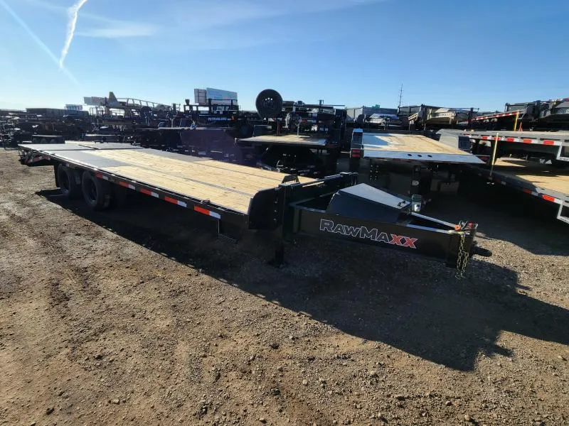 2026 RawMaxx 25' FDXD Pintle Equipment 20K WHD Flatbed Trailer