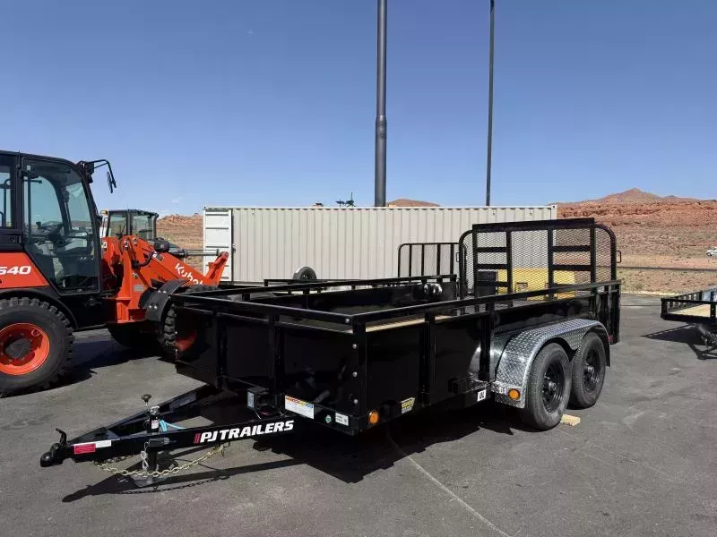  PJ Trailers 7X14 10K TANDEM CHANNEL LANDSCAPE Utility Trailer