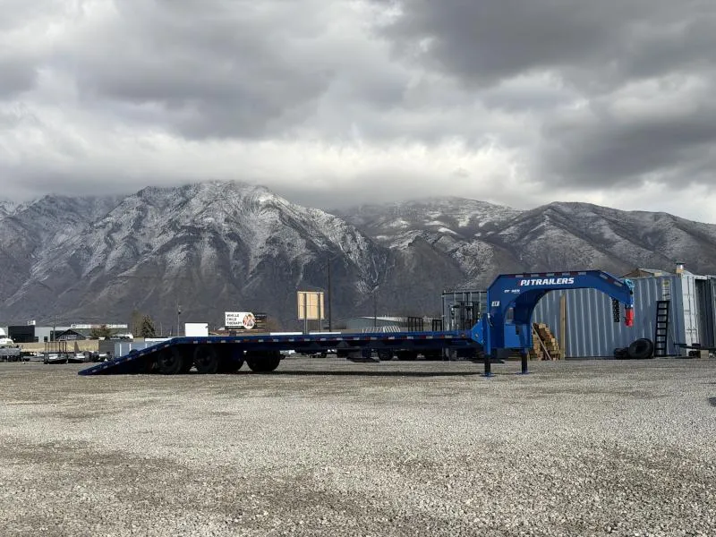 PJ Trailers 8.5x40 Low-Pro With Hydraulic Dove (LY1) Flatbed Trailer