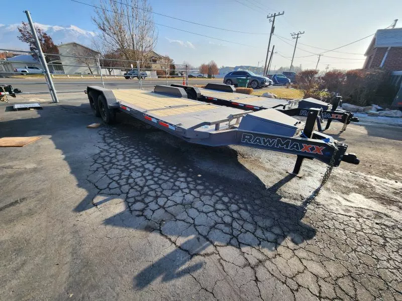 2026 RawMaxx 22' G7X 17.5K Tilt Car Hauler Flatbed Trailer