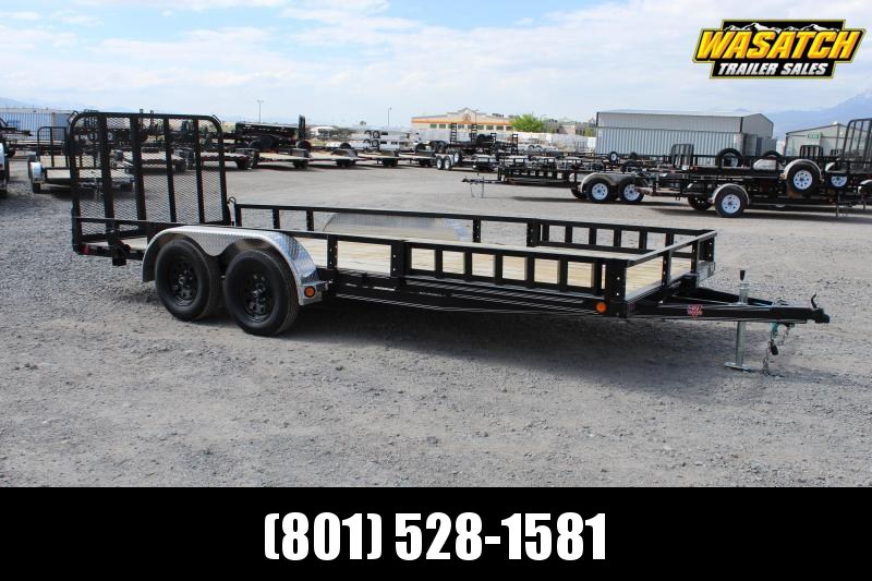 PJ Trailers 7x18 83" Tandem Axle Channel (UL) Utility Trailer PJ Trailers 7x18 83" Tandem Axle Channel (UL) Utility Trailer