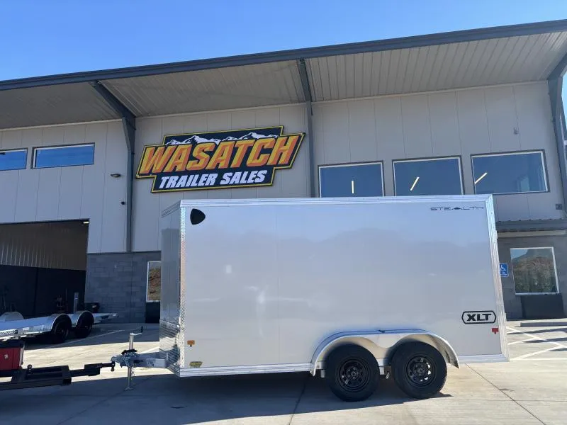 2026 Alcom-Stealth 7 X 14 XLT PRO STEALTH/7K/7'TALL/RAMP/SILVER Cargo / Enclosed Trailer