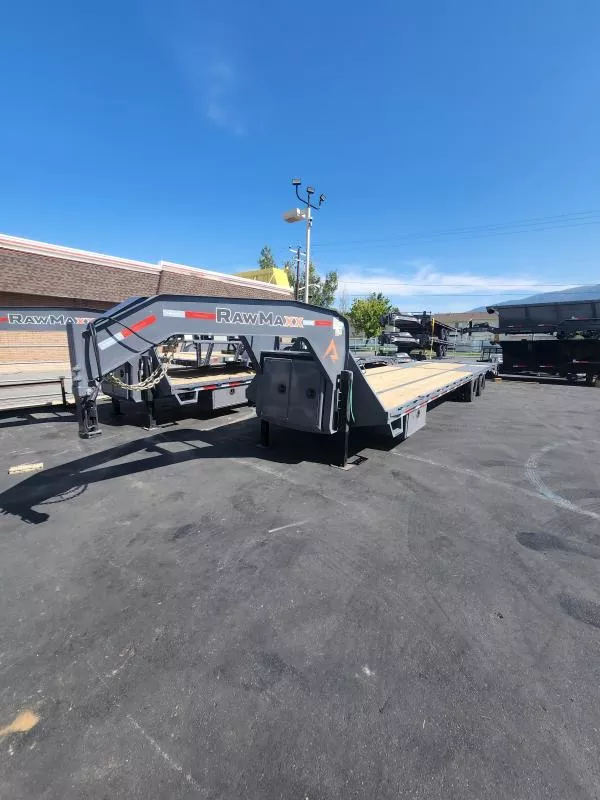 2026 RawMaxx NEW FDXD - 34' 24K Tandem Duals - WHD Gooseneck - Equipment / Flatdeck / Flatbed Trailer