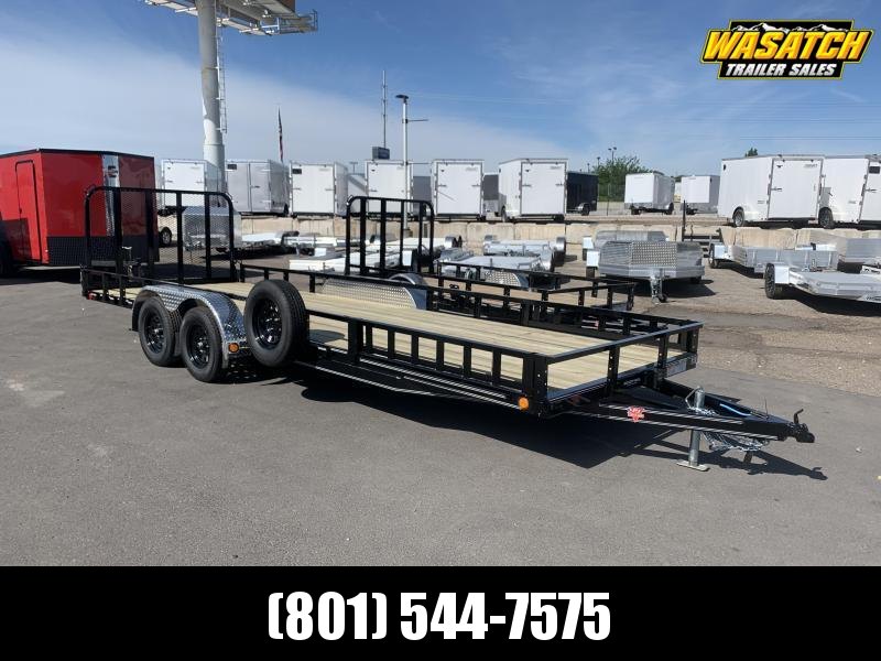 PJ 7x22 Tandem Channel Utility (UL) w/ ATV Ramps PJ 7x22 Tandem Channel Utility (UL) w/ ATV Ramps