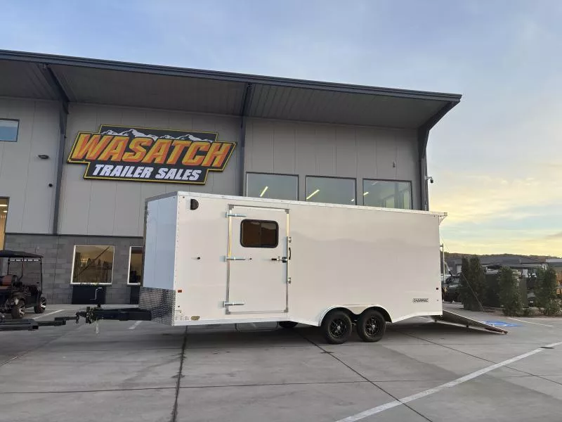 2026 Charmac Trailers 8X20 STEALTH CAR/NOSE/7K/7'TALL/RAMP/WHITE Car Hauler