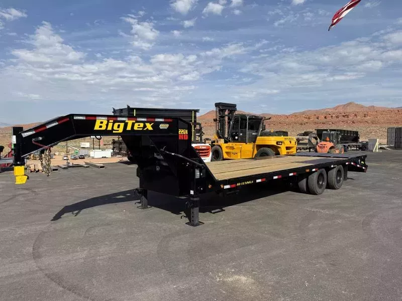 Big Tex Trailers 8.5X25 23.9K TANDEM DUAL GOOSENECK Flatbed Trailer