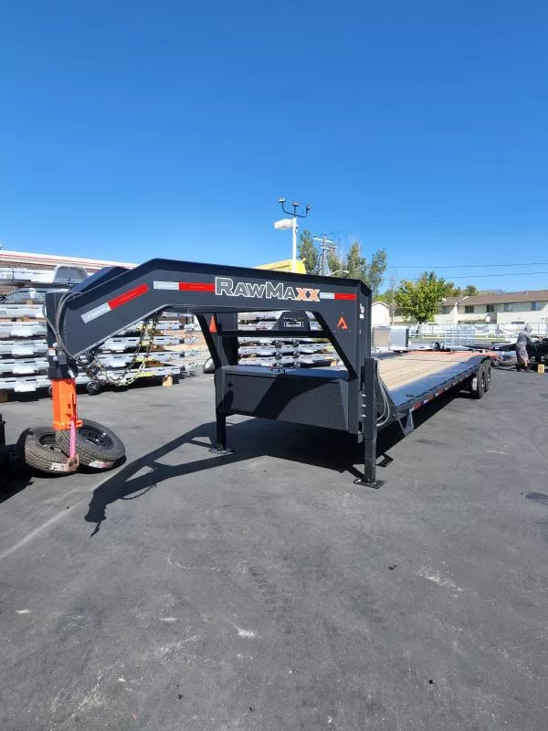2026 RawMaxx 32' GN LDX 20K Equipment Flatbed Trailer