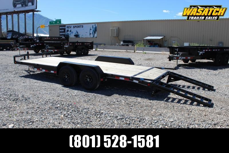 PJ Trailers 7x22 5" Channel Carhauler (CE) Equipment Trailer PJ Trailers 7x22 5" Channel Carhauler (CE) Equipment Trailer