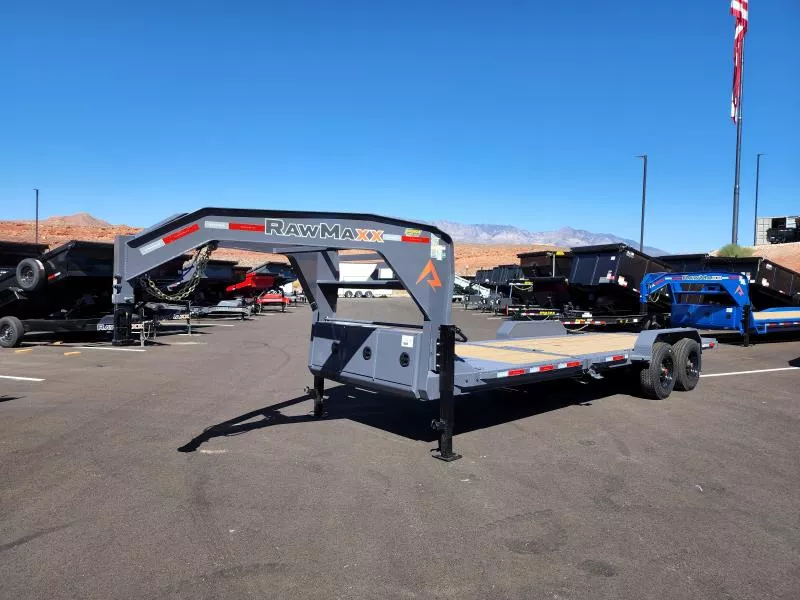 RawMaxx 7X24 20K G7X GN GRAVITY TILT Equipment Trailer