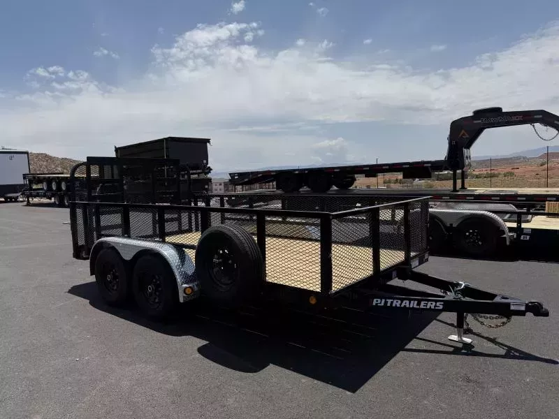  PJ Trailers 7X14 10K TANDEM CHANNEL LANDSCAPE Utility Trailer