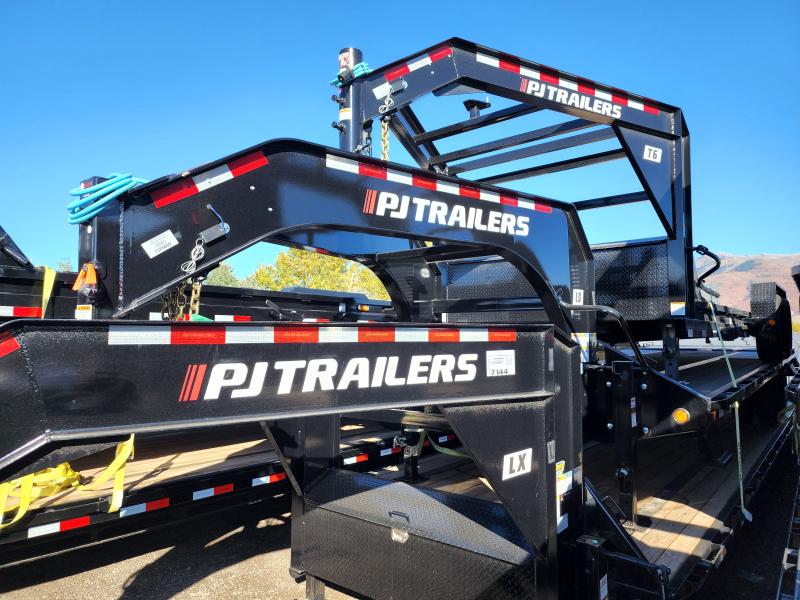 2023 PJ Trailers 28' LD Gooseneck Flatbed Trailer Wasatch Trailer