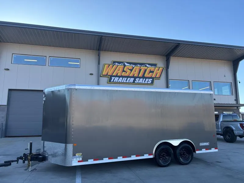 2026 Charmac Trailers 8.5 X 18 COMMERCIAL DUTY /12K/7'TALL/VENT/CHARCOAL Cargo / Enclosed Trailer
