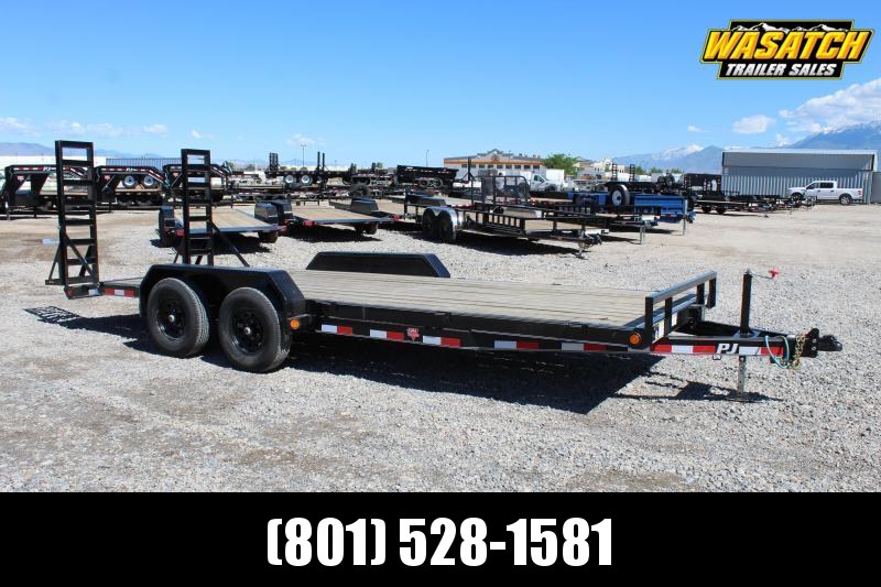 PJ Trailers 7x20 5" Channel Carhauler (CE) Equipment Trailer PJ Trailers 7x20 5" Channel Carhauler (CE) Equipment Trailer