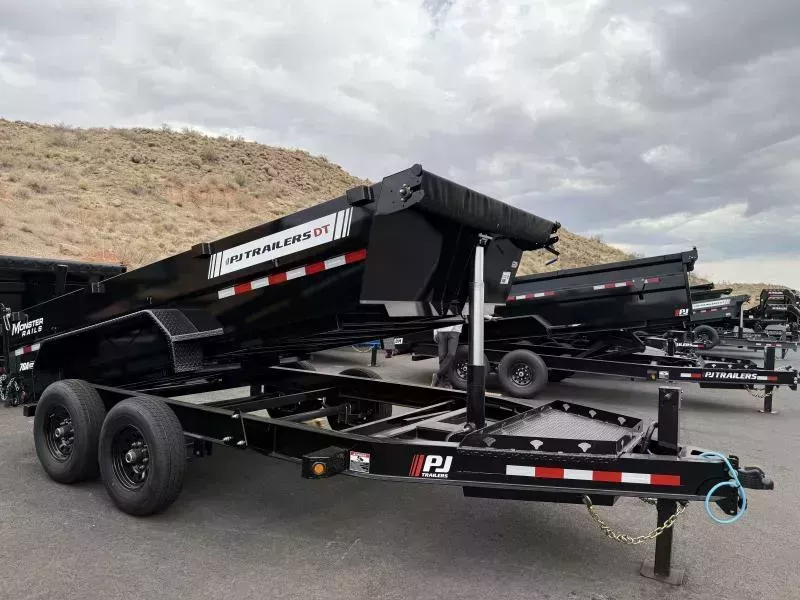  PJ Trailers 7X14 14K DT1 LOWPRO TELESCOPIC Dump Trailer