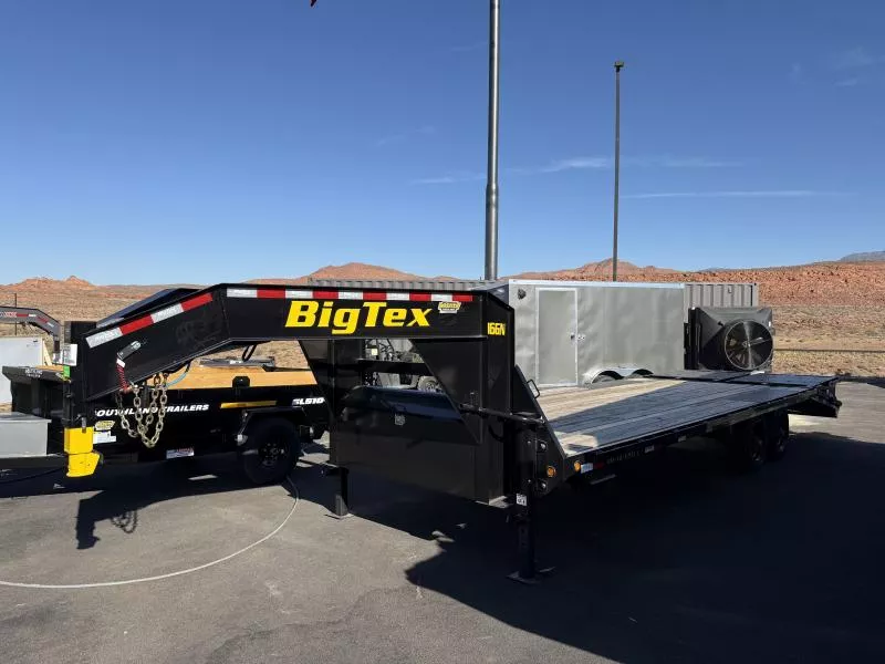 Big Tex Trailers 8.5X25 17.5K SINGLE WHEEL GOOSENECK Flatbed Trailer
