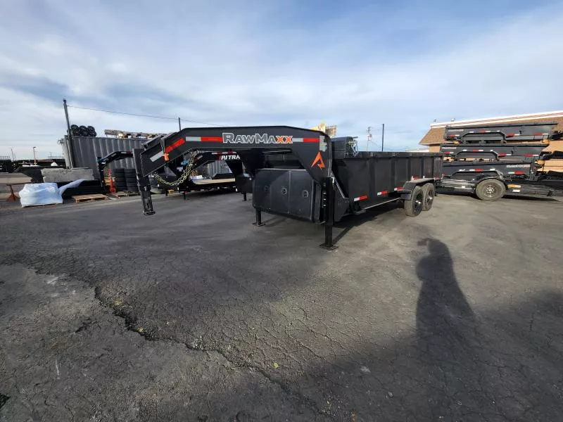 2026 RawMaxx 7X18 Gooseneck LTX Dump Trailer