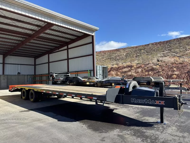 2025 RawMaxx 8.5X32 24K FDX PINTLE DUAL Flatbed Trailer