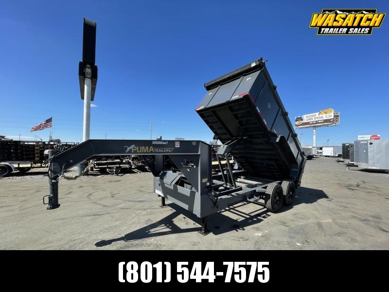 Puma - Prowler - 7x14 4' sides - Gooseneck - Dump Trailer Puma - Prowler - 7x14 4' sides - Gooseneck - Dump Trailer