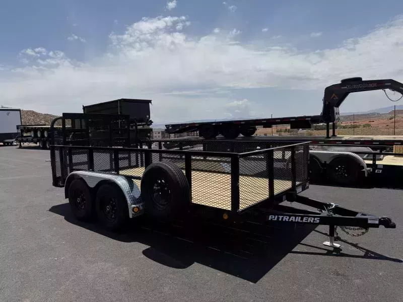  PJ Trailers 7X14 10K TANDEM CHANNEL LANDSCAPE Utility Trailer