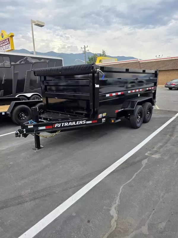 2026 PJ Trailers 7X14 DM 4' Side Hydraulic Jack Dump Trailer