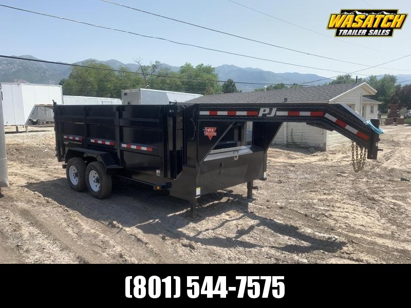 PJ 7x14 4' High Side Gooseneck Dump (DM) PJ 7x14 4' High Side Gooseneck Dump (DM)