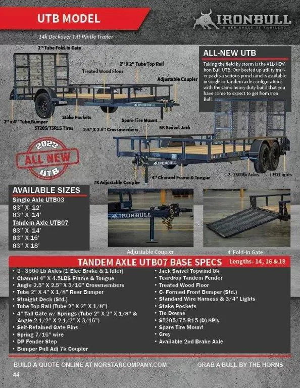 new Utility Trailers Iron Bull  for sale, in Kosciusko, MS Thumbnail 2