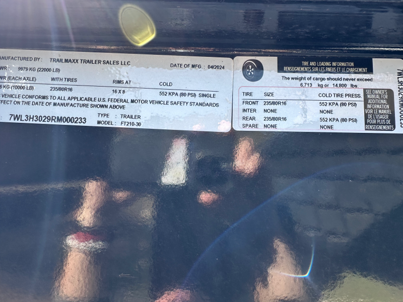 used Tilt Trailers TrailMaxx Trailers  for sale, in Canyon Lake, TX Thumbnail 9