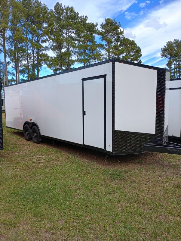 Colony's White 8.5 x 28 Enclosed Trailer 