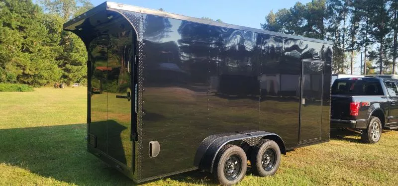 2025 Steel Pines Cargo SPC 7X16TA2 All Purpose Enclosed Cargo Trailer Black Color Cargo / Enclosed Trailer
