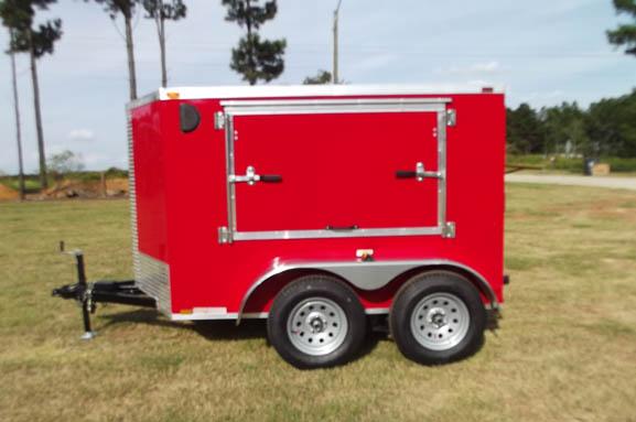 Colony's 5x8 Red TA Enclosed Trailer #697