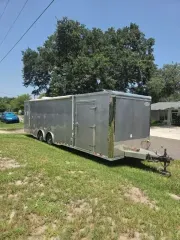 2021 30ft × 8.5 Wide tandom axle Enclosed Trailer/ Toy Hauler-Title in hand!