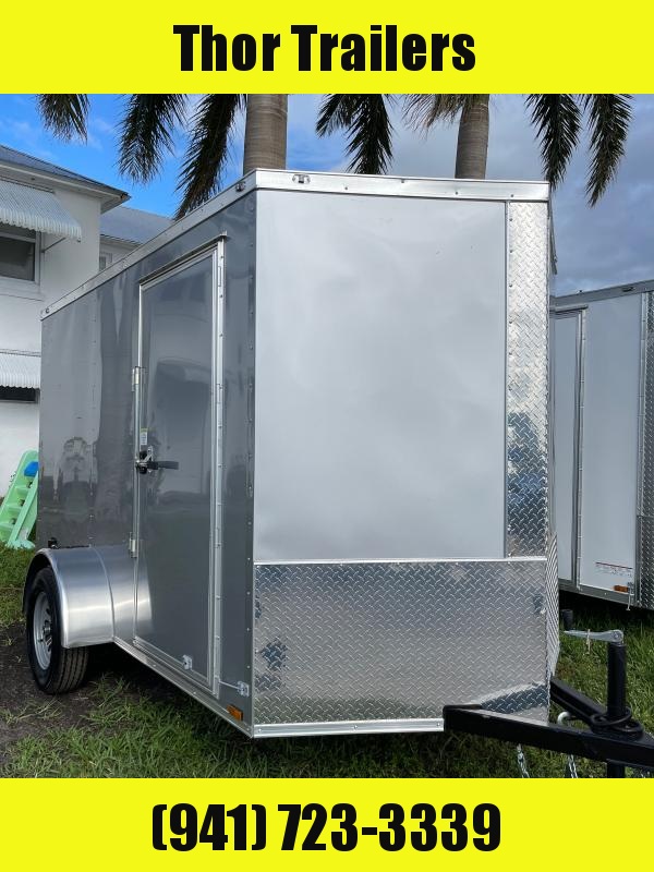 IN STOCK! 6 x 10 SA Trailer w/Ramp Door - SILVER Side door and Ramp door IN STOCK! 6 x 10 SA Trailer w/Ramp Door - SILVER Side door and Ramp door