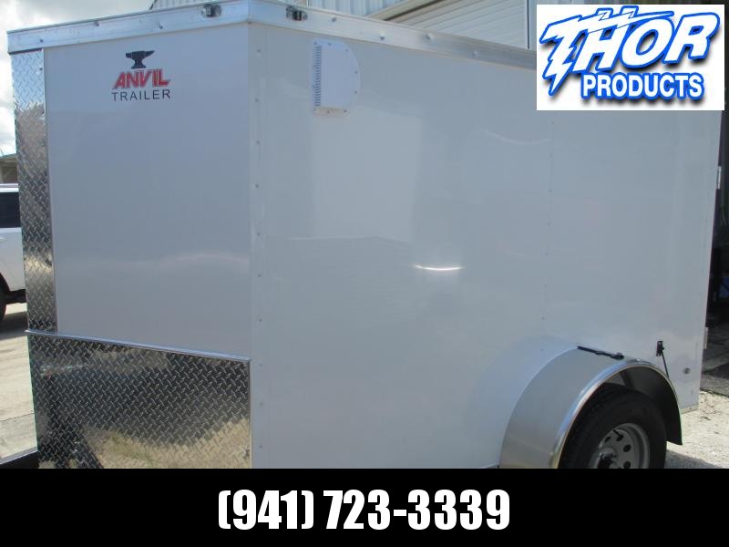 5x8 V-nose Trailer Double Rear Doors Therma Cool Ceiling WHITE 5x8 V-nose Trailer Double Rear Doors Therma Cool Ceiling WHITE