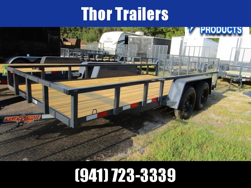USED 6'10" x 16' TA Utility Trailer Tube top 2ft dovetail GRAY Black wheels W/RADIAL TIRES - SPARE TIRE USED 6'10" x 16' TA Utility Trailer Tube top 2ft dovetail GRAY Black wheels W/RADIAL TIRES - SPARE TIRE