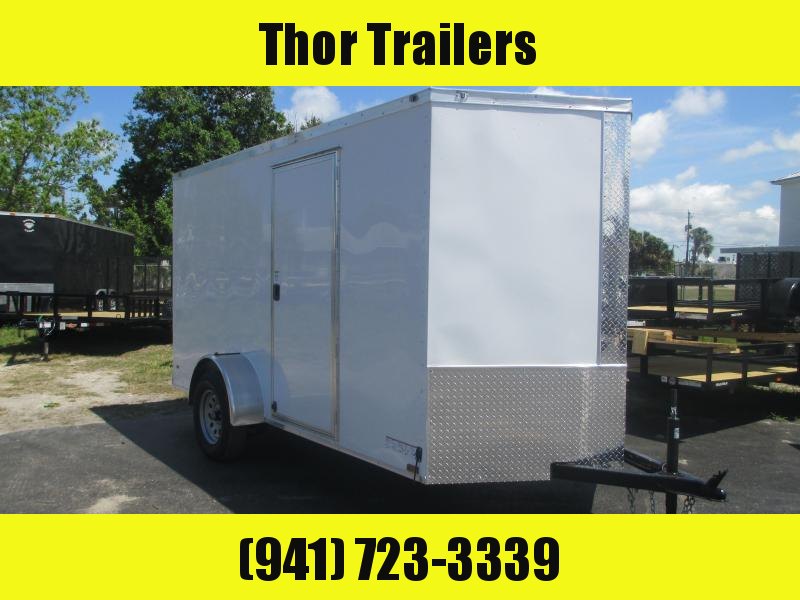 IN STOCK! 6 x 10 SA Trailer w/Ramp Door - WHITE Side door and Ramp door IN STOCK! 6 x 10 SA Trailer w/Ramp Door - WHITE Side door and Ramp door