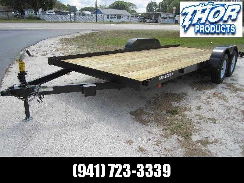IN STOCK! 7X18 7K Car Hauler Drag UTV Side by Side ATV Open Trailer w/Ramps and Removable Fender IN STOCK! 7X18 7K Car Hauler Drag UTV Side by Side ATV Open Trailer w/Ramps and Removable Fender