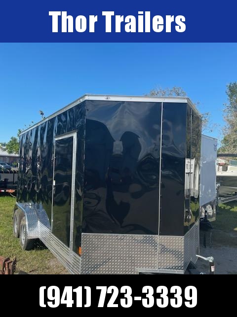 NEW 7x16 TA Cargo Trailer BLACK w/ Ramp door 7' Interior Height! NEW 7x16 TA Cargo Trailer BLACK w/ Ramp door 7' Interior Height!