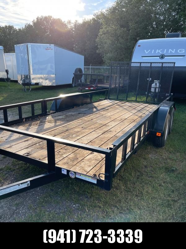 USED 7X16 TA ATV TRAILER W/1 brake axle Side and Rear Ramps USED 7X16 TA ATV TRAILER W/1 brake axle Side and Rear Ramps