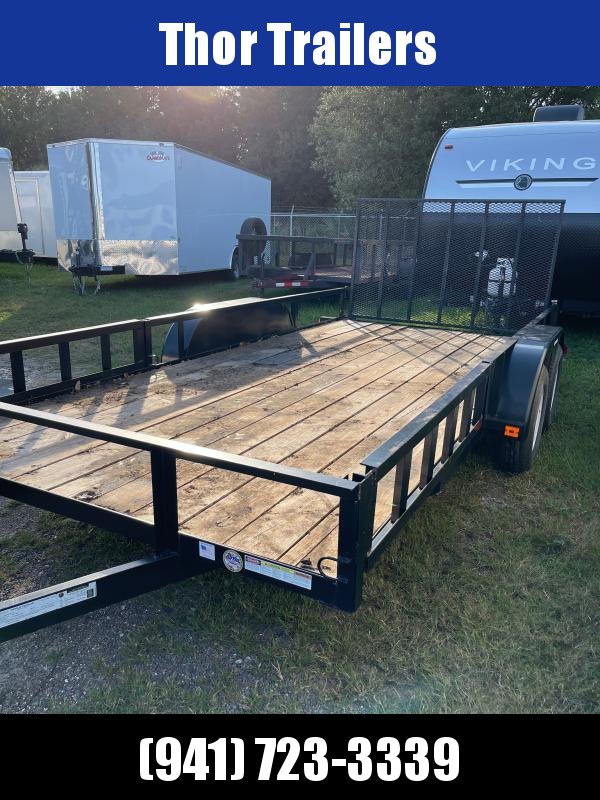 USED 7X16 TA ATV TRAILER W/1 brake axle Side and Rear Ramps USED 7X16 TA ATV TRAILER W/1 brake axle Side and Rear Ramps