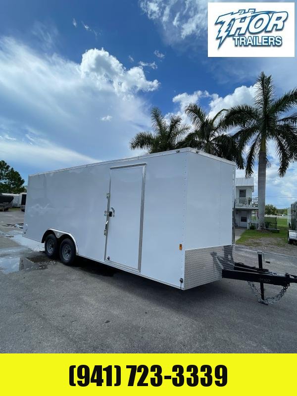 NEW 8.5 X 20 10K Car / Racing Trailer WHITE WITH OPTIONS NEW 8.5 X 20 10K Car / Racing Trailer WHITE WITH OPTIONS