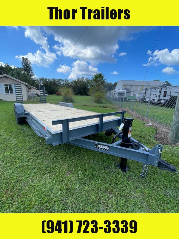 IN STOCK! 7X24FT 14k Equipment Trailer with 10K jack GRAY IN STOCK! 7X24FT 14k Equipment Trailer with 10K jack GRAY