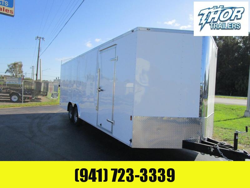 8.5 X 24 10K Car / Racing Trailer .030 WHITE w/ extended tongue IN STOCK!! 8.5 X 24 10K Car / Racing Trailer .030 WHITE w/ extended tongue IN STOCK!!