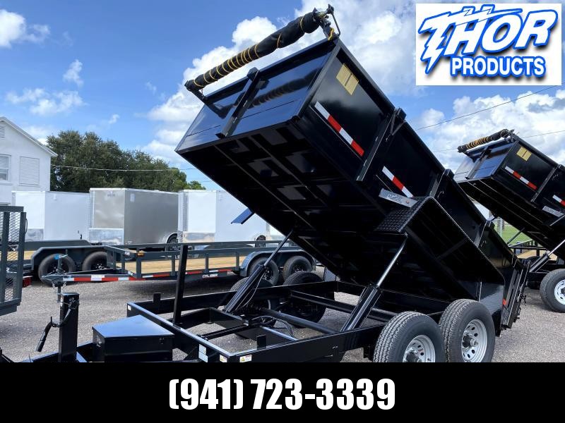 IN STOCK! 7x14 TA 14K Dump Trailer with 2' SIDES Ramps and Tarp Included IN STOCK! 7x14 TA 14K Dump Trailer with 2' SIDES Ramps and Tarp Included